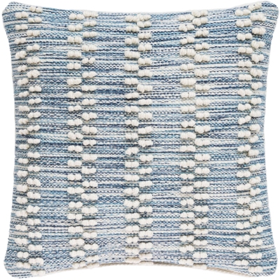 Hobnail Stripe Blue Indoor/Outdoor Decorative Pillow