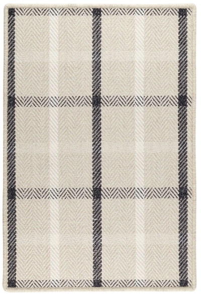 Jackson Beige/Charcoal Woven Wool Custom Rug