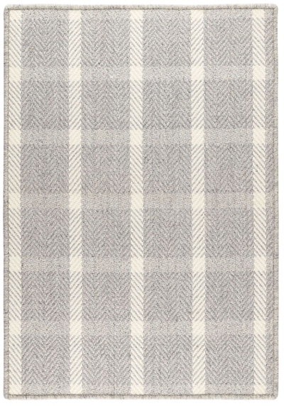 Jackson Grey/Ivory Woven Wool Custom Rug