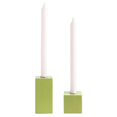 Lime Wooden Candle Holder