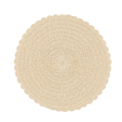 Natural Scalloped Edge Placemat/Set Of 8