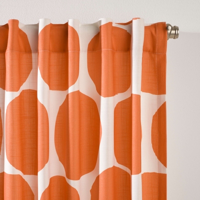 On The Spot Orange Curtain Panel