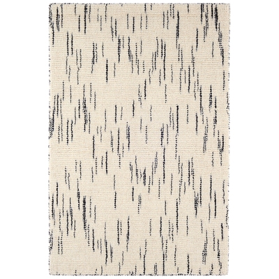 Ozzie Black/White Hand Loom Knotted Wool Rug