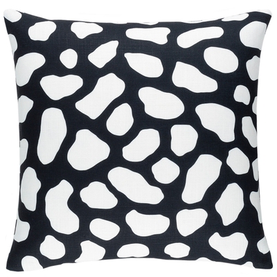 Pebbles Black Indoor/Outdoor Decorative Pillow Cover