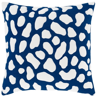 Pebbles Quilted Navy Decorative Pillow Cover