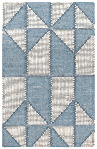 Ojai Blue Hand Loom Knotted Cotton Rug