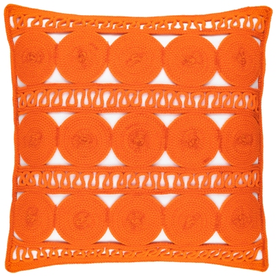Round Turn Tangerine Indoor/Outdoor Decorative Pillow Cover