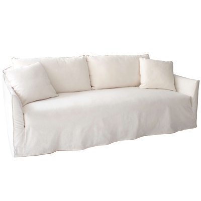 Bruna White Slipcovered Sofa