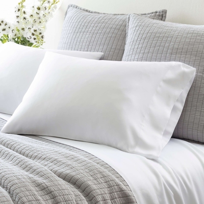 Silken Solid White Pillowcases (Pair)