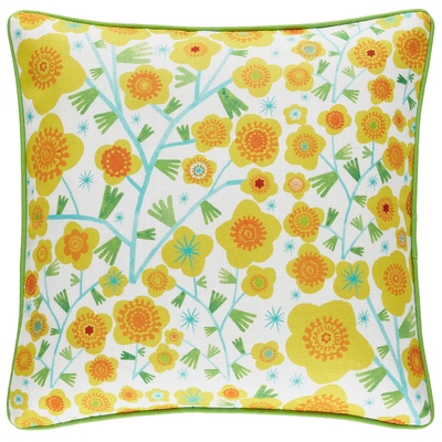 Silly Sunflowers Yellow Indoor/Outdoor Decorative Pillow