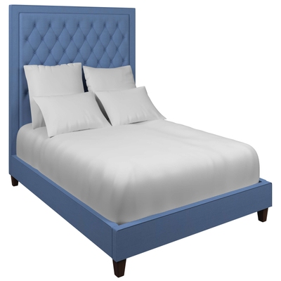 Estate Linen French Blue Stonington Tufted Bed