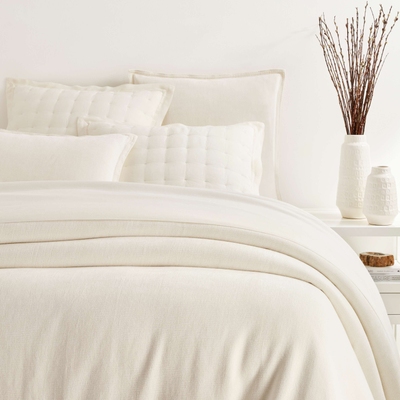 Sumptuous Chenille Ivory Coverlet
