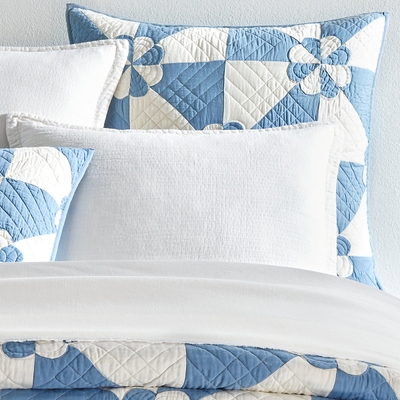 Sunny Side Blue Quilted Sham