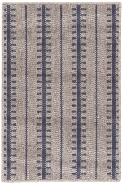Tailor Stripe Navy Woven Wool Custom Rug
