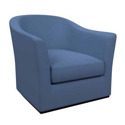 Estate Linen French Blue Thunderbird Swivel Chair