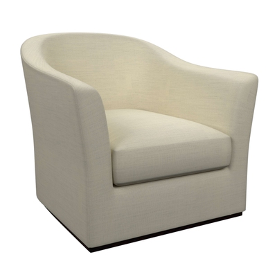 Estate Linen Ivory Thunderbird Swivel Chair