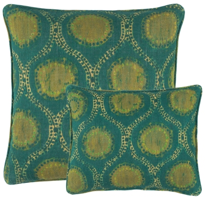 Willowleaf Linen Green Decorative Pillow Cover