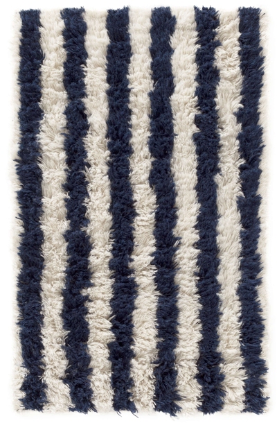 Zaida Navy/Ivory Handwoven Wool Rug