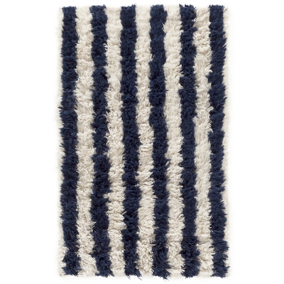 Zaida Navy/Ivory Handwoven Wool Rug