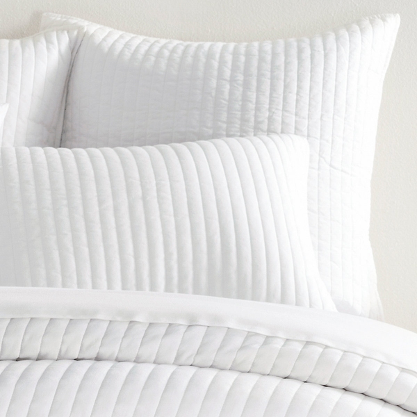 Cozy Cotton White Quilted Sham