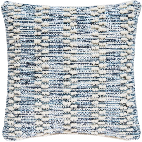 Hobnail Stripe Blue Indoor/Outdoor Decorative Pillow
