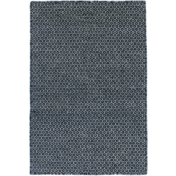 Honeycomb Indigo/Grey Handwoven Wool Rug