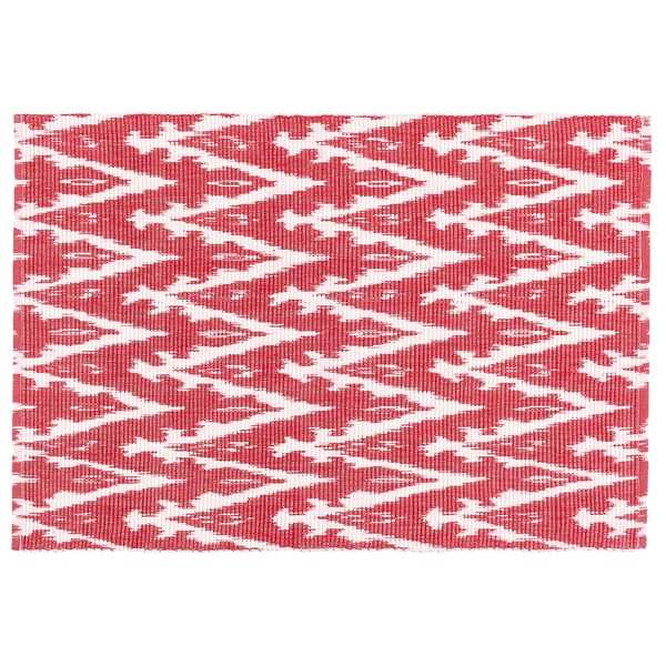 Ikat Woven Red Placemat Set Of 4