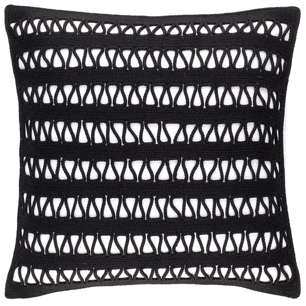 Lanyard Black Indoor/Outdoor Decorative Pillow Cover