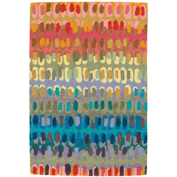 Paint Chip Multi Hand Micro Hooked Wool Rug