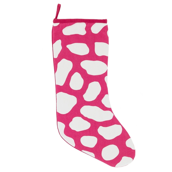 Pebbles Quilted Fuchsia Stocking