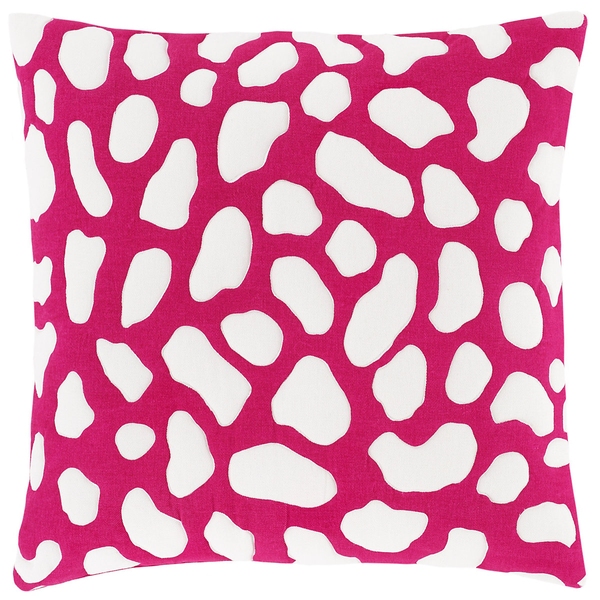 Pebbles Quilted Pink Decorative Pillow Cover