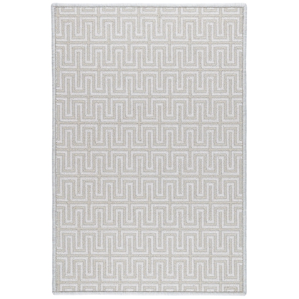 Maze Platinum Woven Wool Custom Rug