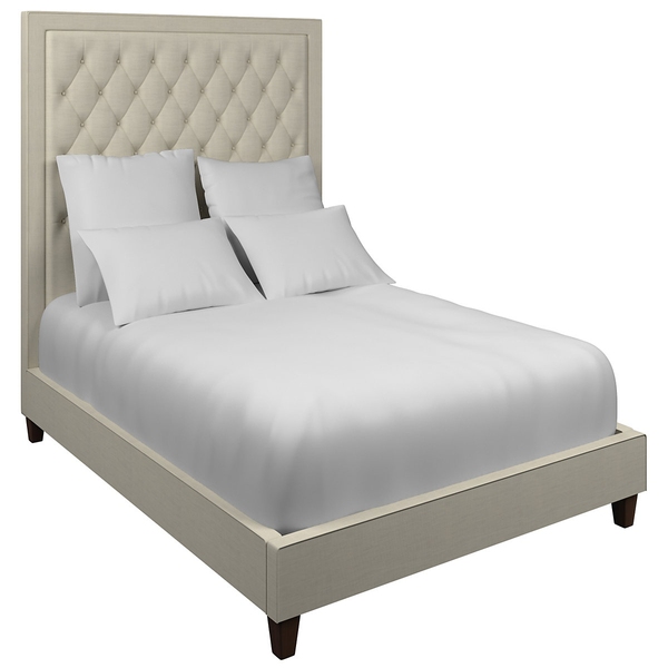 Estate Linen Pearl Grey Stonington Tufted Bed