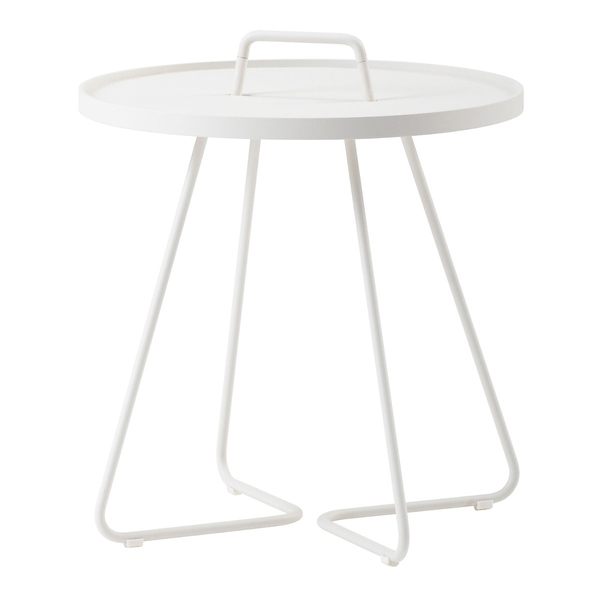 White On The Move Side Table