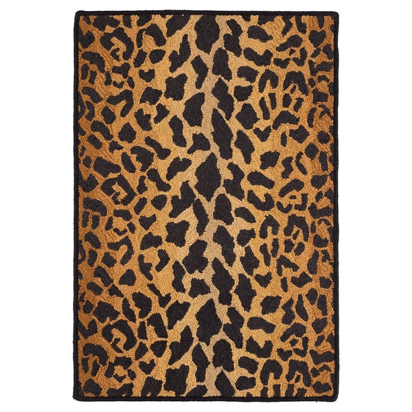 Leopard Hand Micro Hooked Wool Custom Rug | Dash & Albert by Annie Selke