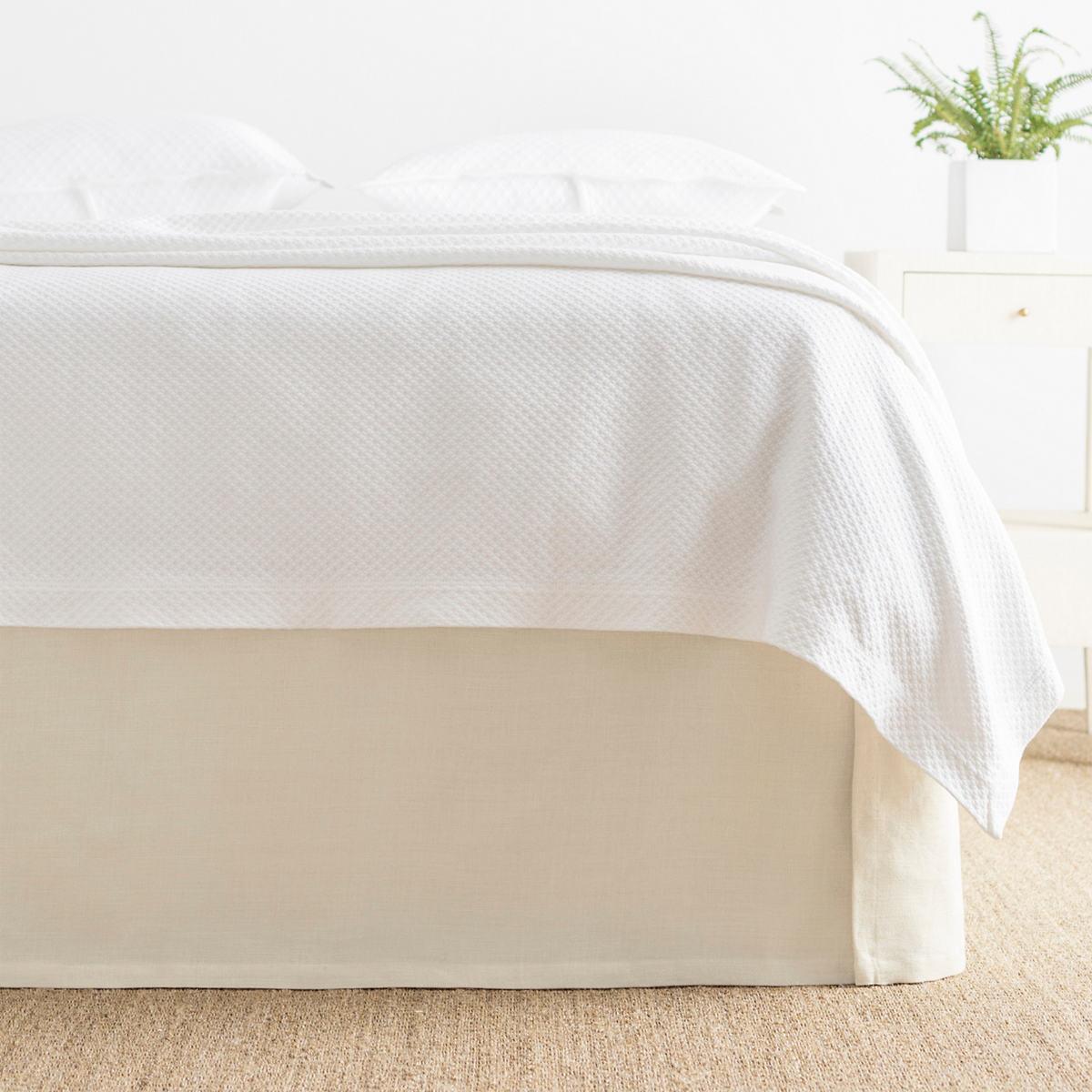 Cameo Linen Ivory Bed Skirt The, Ivory Bed Skirt Queen