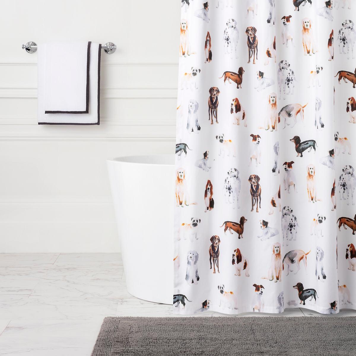 Woof Shower Curtain Pine Cone Hill, Pine Cone Shower Curtain