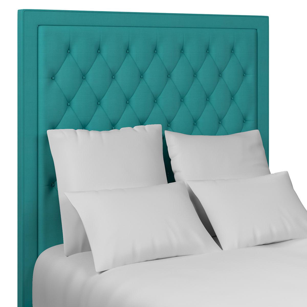 Estate Linen Turquoise Stonington, Teal Tufted Headboard Bedroom