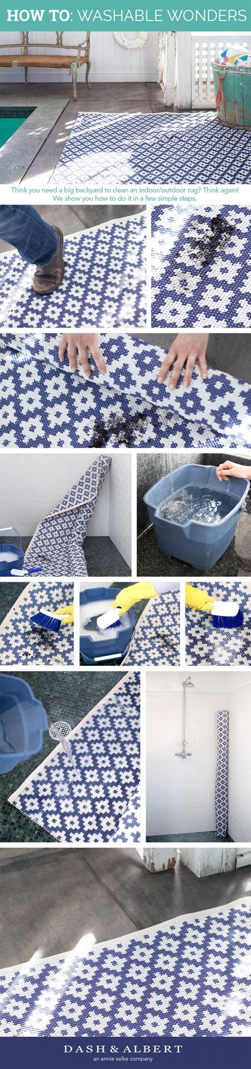 How to Clean an Outdoor Rug in a Small Space  Annie Selke