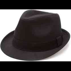 Classic Trilby Short Brim 100 Cotton Twill Fedora Hat with Band